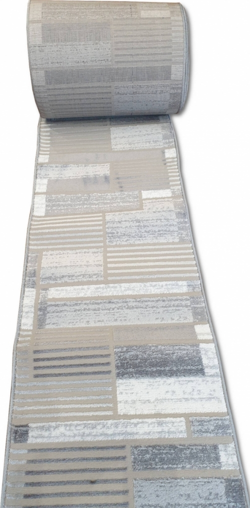 Szürke futószőnyeg <br/>Kockás, 60 cm széles